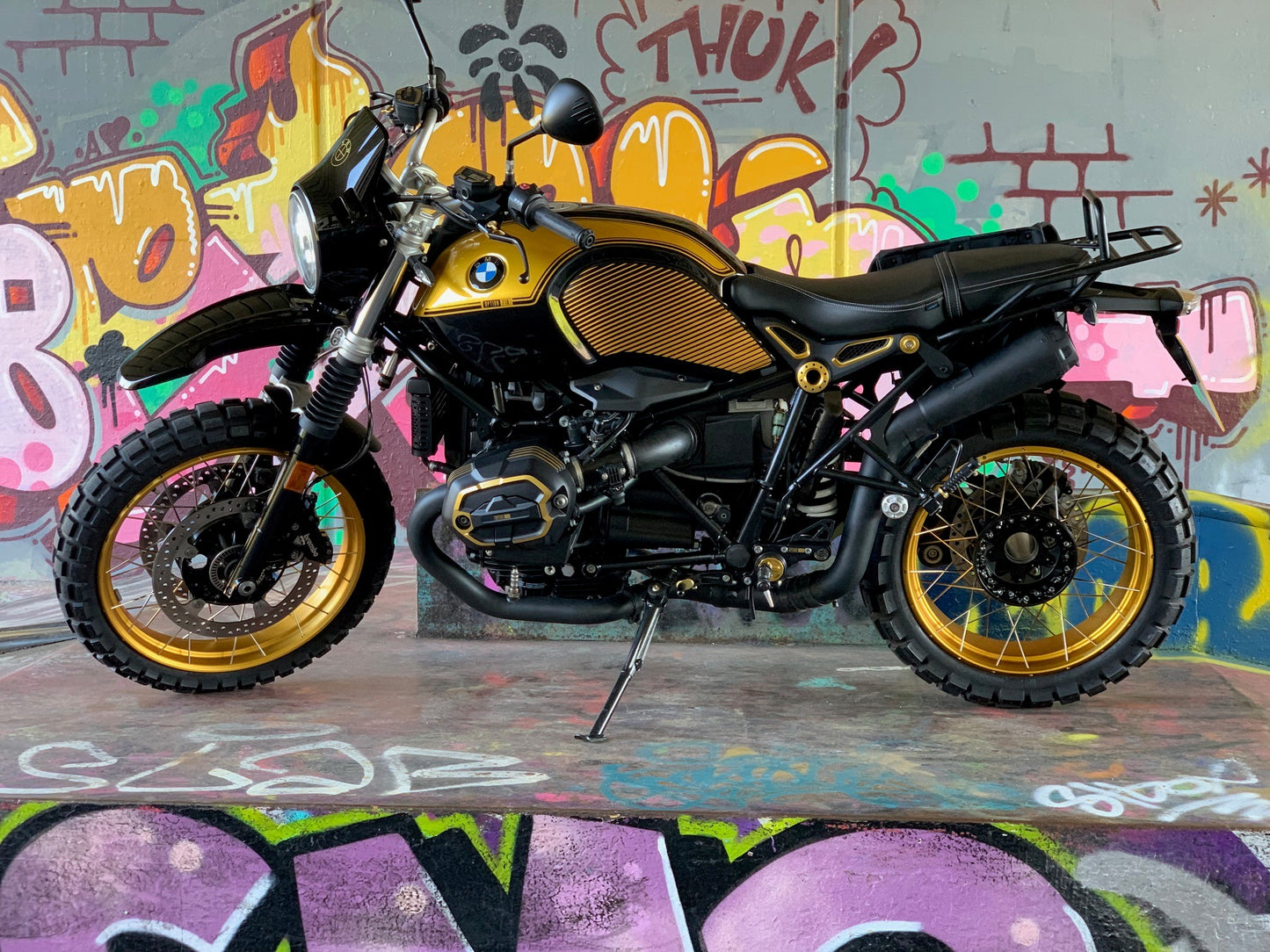 BMW R Nine T Urban G/S Option 719 – 1200cc – Black & Gold – Immaculate *SOLD*