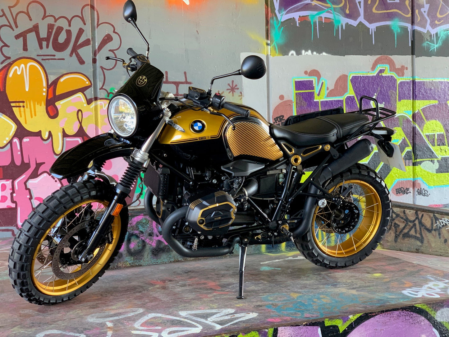 BMW R Nine T Urban G/S Option 719 – 1200cc – Black & Gold – Immaculate *SOLD*